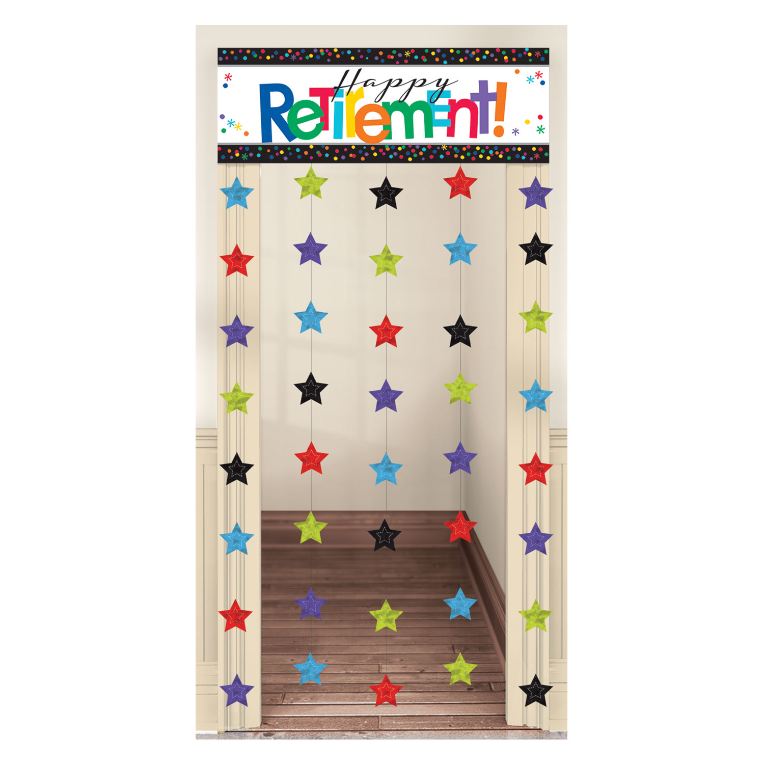 Happy Retirement Party Decoration Door Curtain Door Banner 99 X 195 Cm